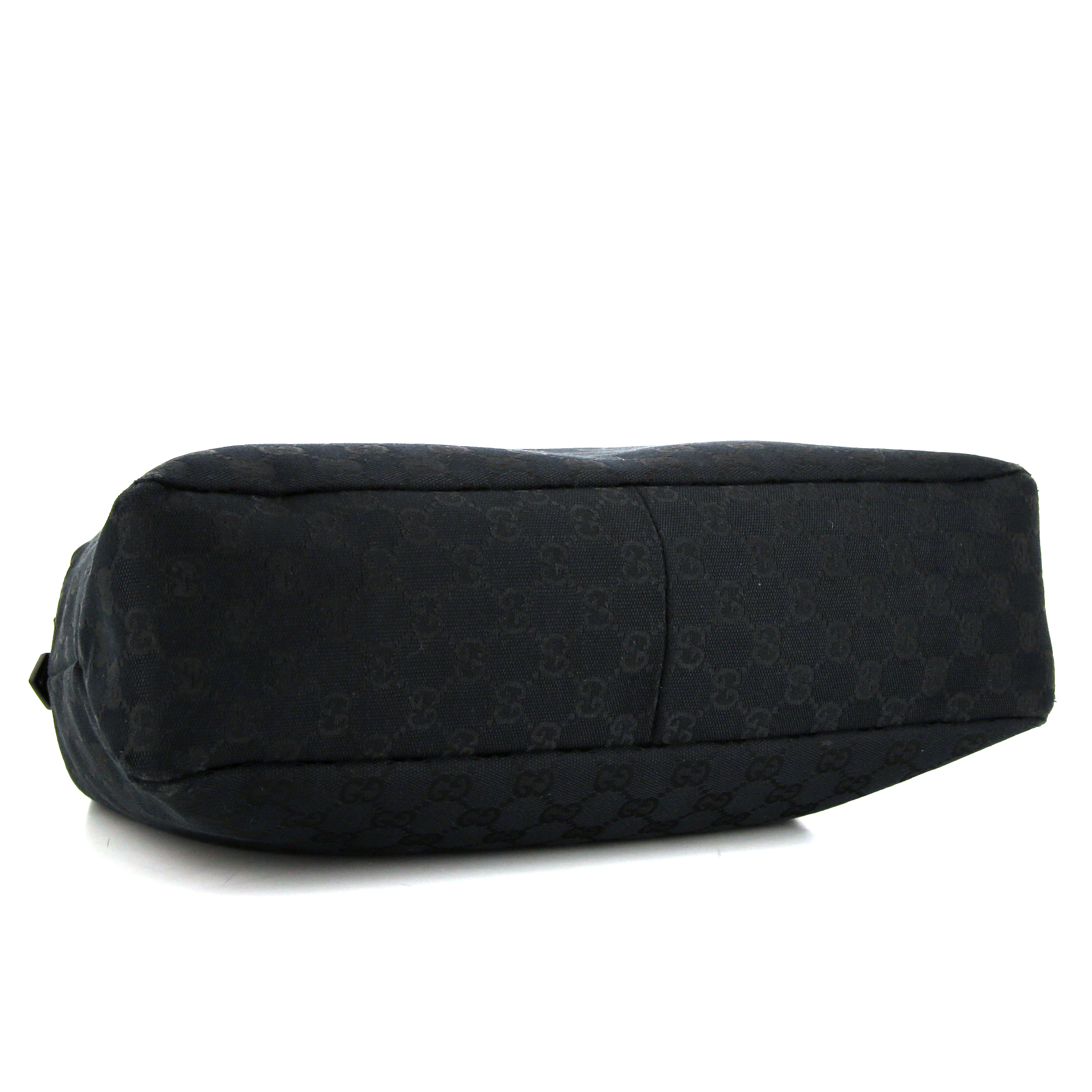 Gucci Mors handbag in black monogram canvas and black leather - Detail D4