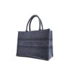 Dior Book Tote small model shopping bag in blue monogram denim canvas - 00pp thumbnail
