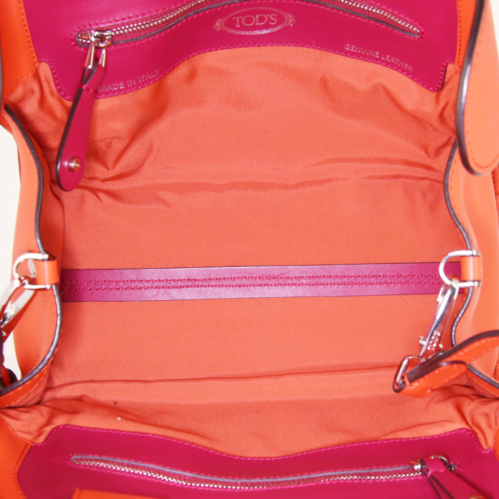 Sac à main Tod's en cuir orange - Detail D3