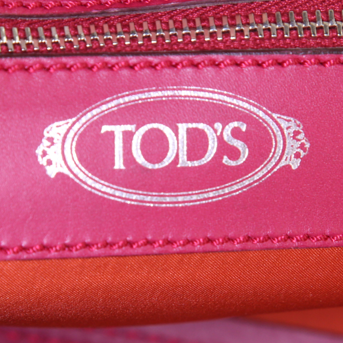 Sac à main Tod's en cuir orange - Detail D4