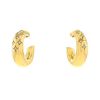 Chaumet Anneau 1990's hoop earrings in yellow gold and diamonds - 00pp thumbnail