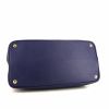 Prada Double large model handbag in blue leather saffiano - Detail D5 thumbnail