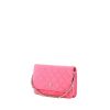 Chanel Wallet on Chain shoulder bag in pink quilted grained leather - 00pp thumbnail