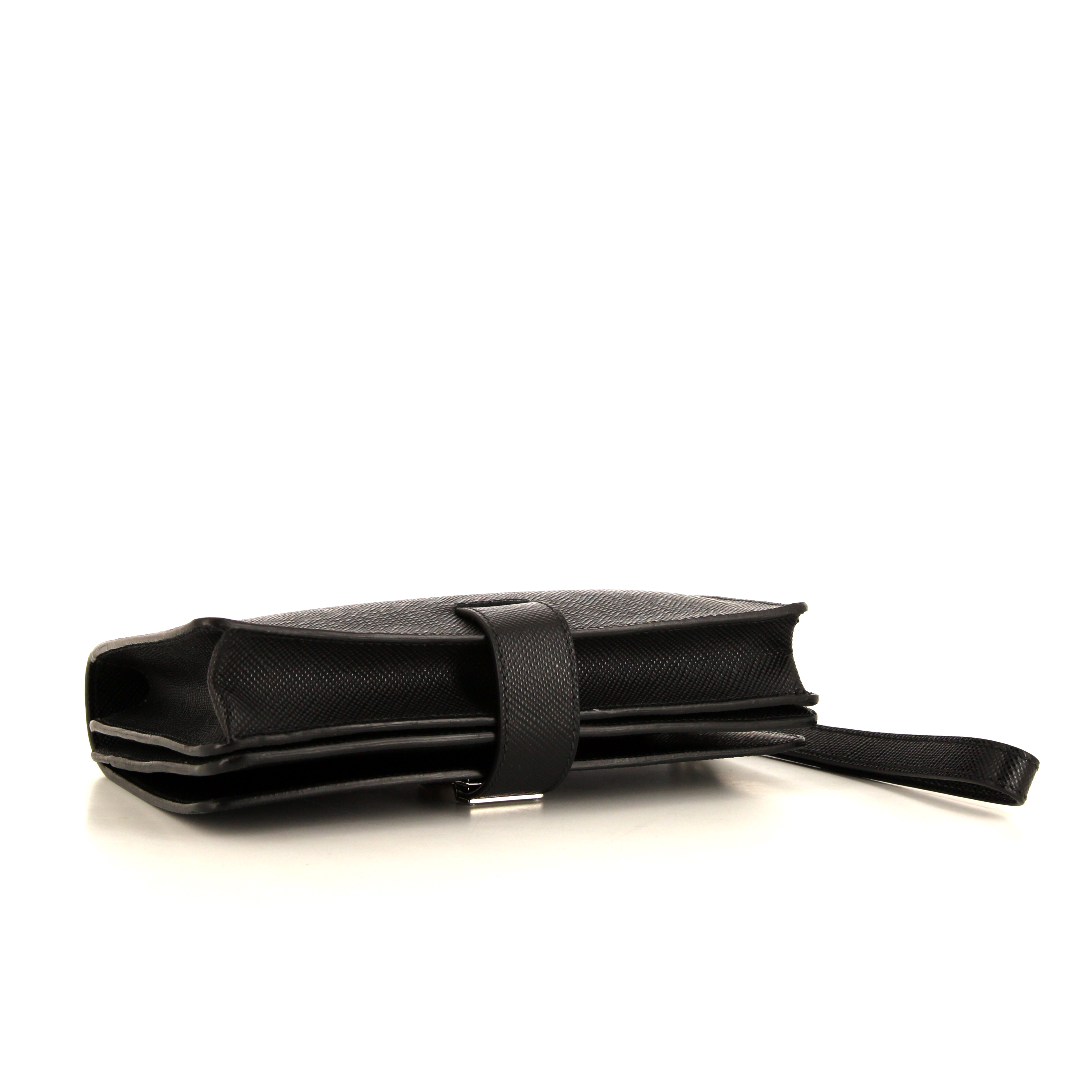 Prada pouch in black leather - Detail D4