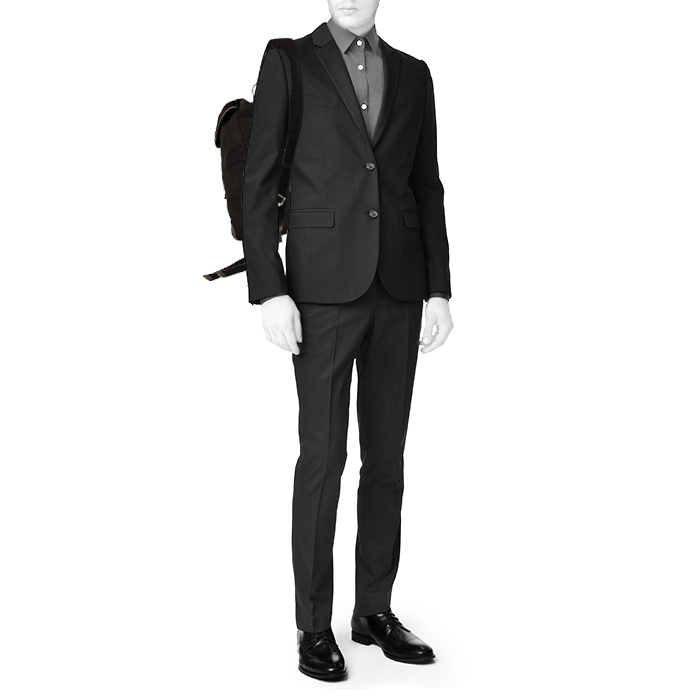 Zaino Givenchy in tela nera e pelle bianca - Detail D2