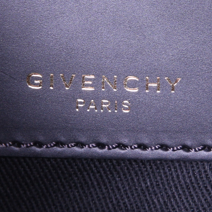 Sac à dos Givenchy en toile noire et cuir blanc - Detail D4