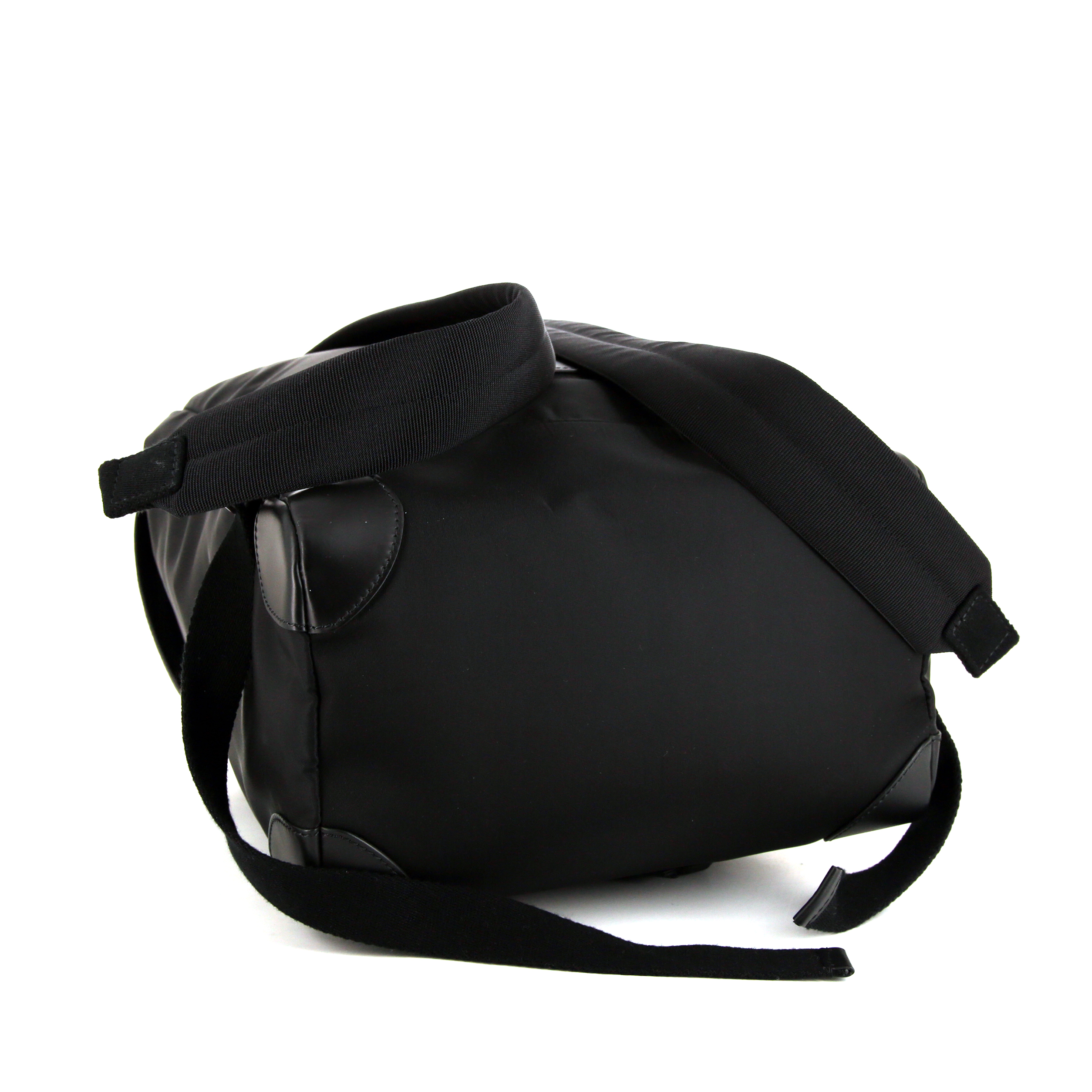 Mochila Givenchy en lona negra y cuero blanco - Detail D5