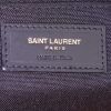 Zaino Saint Laurent City in tela arancione gialla e nera con motivo e pelle nera - Detail D3 thumbnail