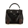 Hermès Quelle Idole handbag in black and brown Swift leather - 360 thumbnail