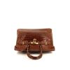 Hermes Birkin 25 cm handbag in brown porosus crocodile - 360 Front thumbnail