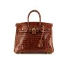 Hermes Birkin 25 cm handbag in brown porosus crocodile - 360 thumbnail
