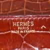Borsa Hermes Birkin 25 cm in coccodrillo marino marrone - Detail D3 thumbnail