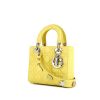 Bolso de mano Dior Lady Dior My ABCDIOR en cuero cannage amarillo - 00pp thumbnail
