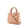 Dior Lady Dior medium model backpack in pink leather cannage - 00pp thumbnail