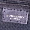 Sac à main Burberry en toile Haymarket beige et cuir noir - Detail D3 thumbnail