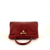 Hermes Kelly 35 cm handbag in red box leather - 360 Front thumbnail
