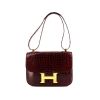 Hermes Constance handbag in red H crocodile - 360 thumbnail