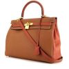 Hermes Kelly 35 cm handbag in brick red and gold bicolor togo leather - 00pp thumbnail