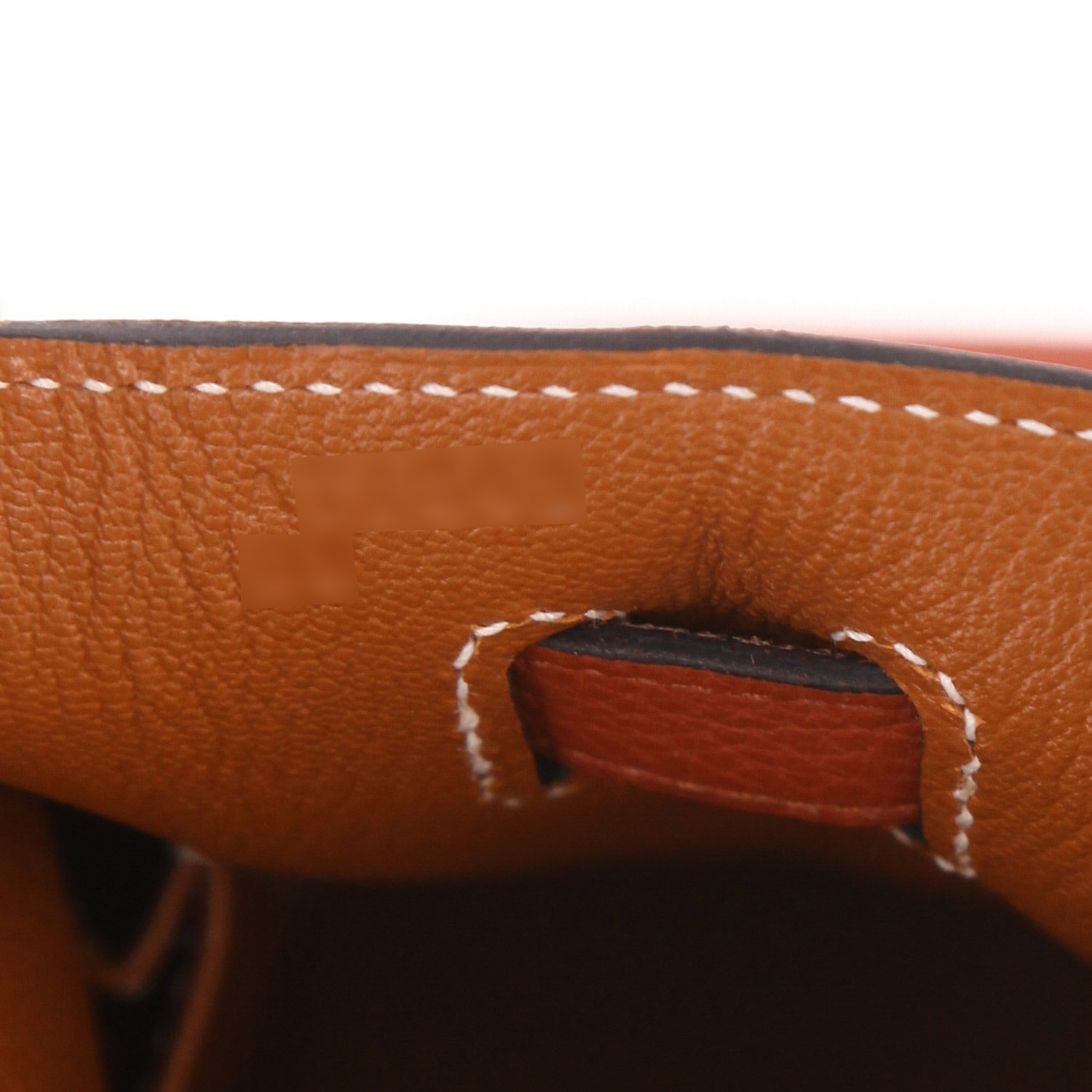 Borsa Hermes Kelly 35 cm in pelle togo bicolore rosso mattone e gold - Detail D4