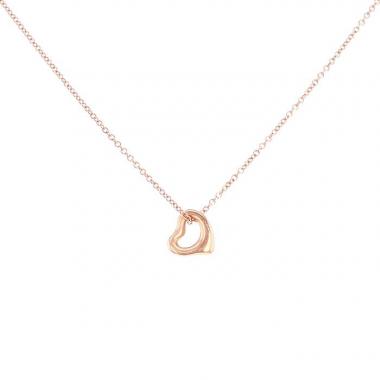 Collier Tiffany & Co Open Heart petit modèle en or rose