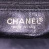 Chanel handbag in beige quilted canvas and black patent leather - Detail D3 thumbnail