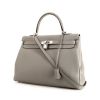 Hermes Kelly 35 cm handbag in grey togo leather - 00pp thumbnail