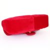 Sac bandoulière Gucci GG Marmont mini en velours rouge et cuir rouge - Detail D5 thumbnail