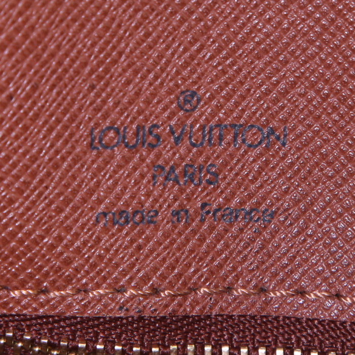 Sac cabas Louis Vuitton Babylone en toile monogram marron et cuir naturel - Detail D3