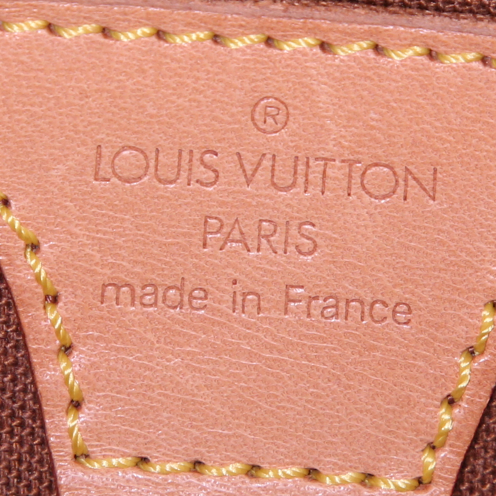 Louis Vuitton Ellipse small model handbag in brown monogram canvas and natural leather - Detail D3
