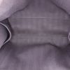 Hermès Tote shopping bag in khaki chevrons canvas and dark brown leather - Detail D3 thumbnail