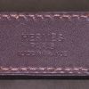 Hermès Cabalicol shopping bag in khaki chevrons canvas and dark brown leather - Detail D4 thumbnail
