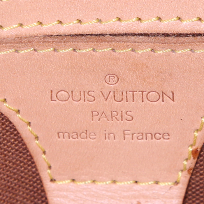 Borsa Louis Vuitton Ellipse modello grande in tela monogram marrone e pelle naturale - Detail D3