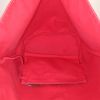 Shopping bag Hermès in tessuto a spina di pesce rosso - Detail D2 thumbnail