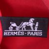 Sac cabas Hermès en toile chevrons rouge - Detail D3 thumbnail