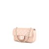 Chanel Mini Timeless shoulder bag in varnished pink quilted leather - 00pp thumbnail