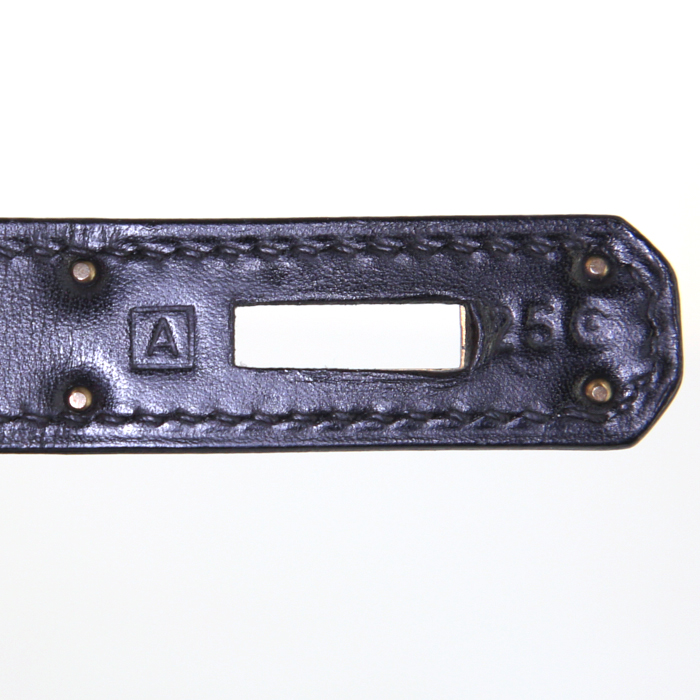 Bolso de mano Hermes Kelly 35 cm en cuero box negro - Detail D5