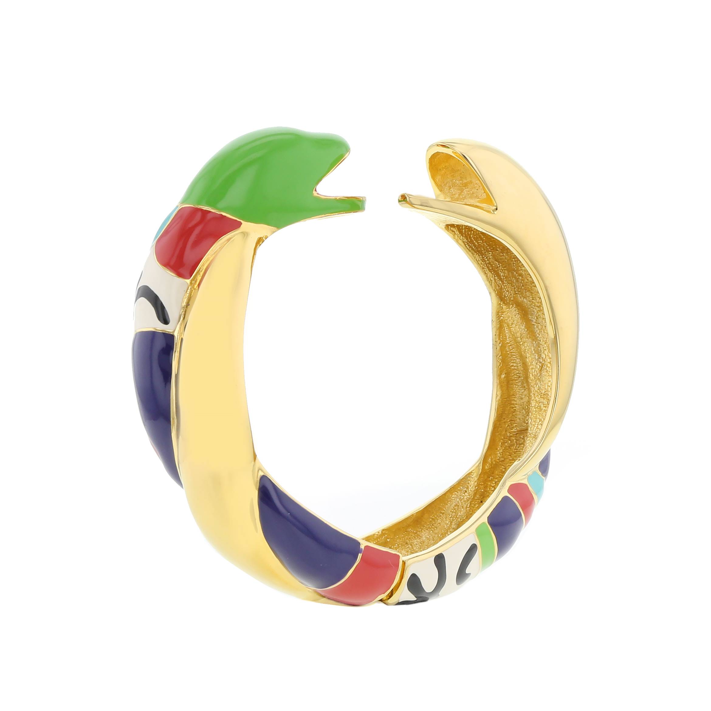 Niki de Saint Phalle, bracelet "Serpents" en métal et émail multicolore, années 1980 - 00pp