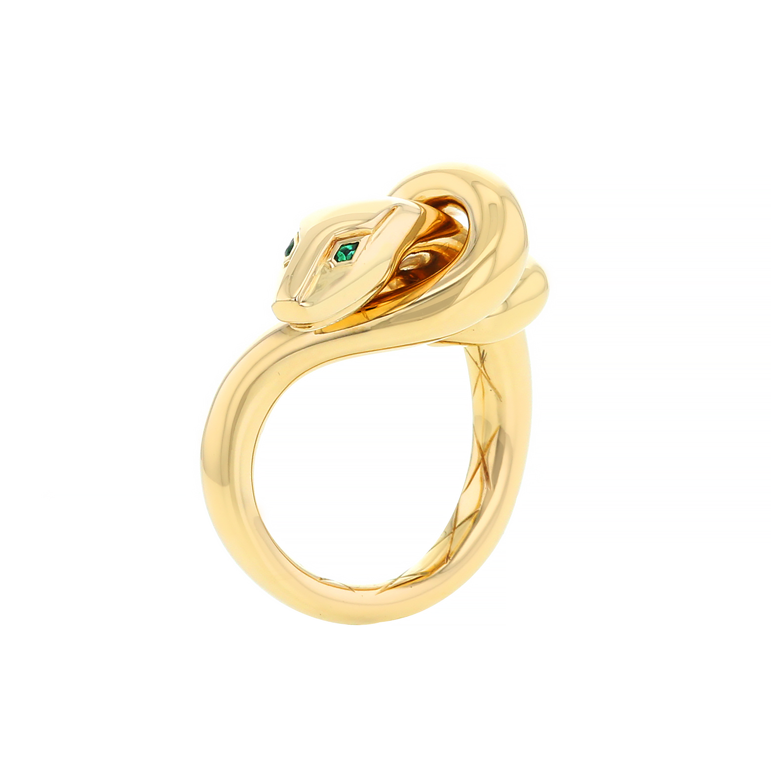 Boucheron Trouble ring in yellow gold and tsavorites - Detail D1