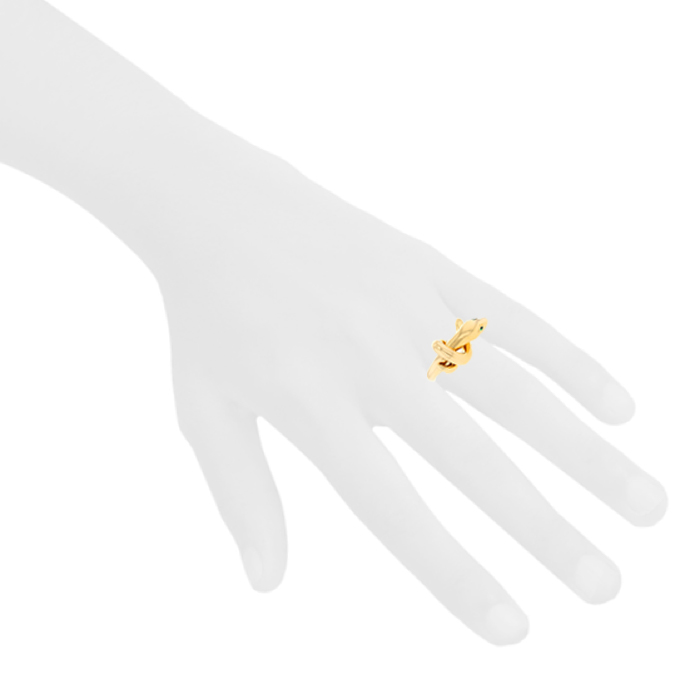Boucheron Trouble ring in yellow gold and tsavorites - Detail D2