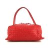 Bottega Veneta handbag in red intrecciato leather - 360 thumbnail