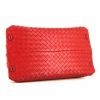 Bolso de mano Bottega Veneta en cuero intrecciato rojo - Detail D4 thumbnail