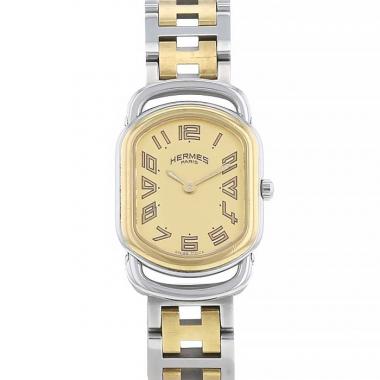Orologio Hermès Rallye in oro placcato Ref :  RA1.220 Circa  1990