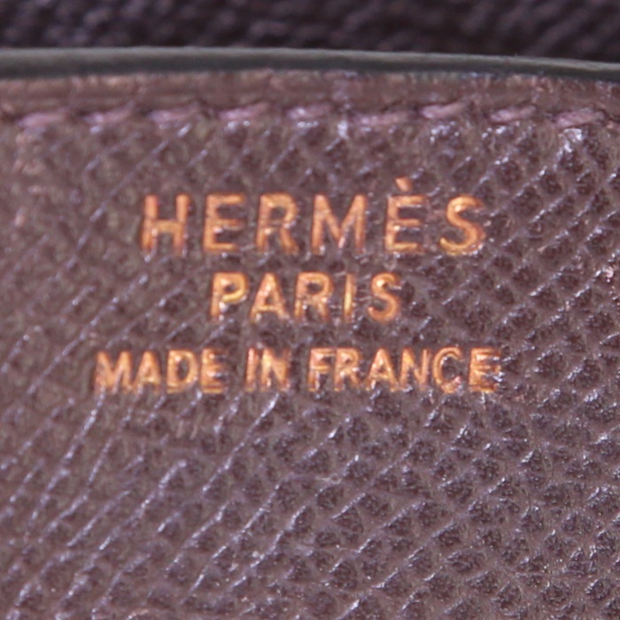 Hermes Birkin 30 cm handbag in brown Courchevel leather - Detail D3