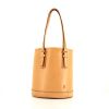 Sac cabas Louis Vuitton petit Bucket en cuir naturel - 360 thumbnail