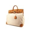 Hermes Haut à Courroies - Travel Bag large travel bag in beige canvas and gold leather - 00pp thumbnail