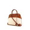Hermes Bolide handbag in beige canvas and brown Barenia leather - 00pp thumbnail