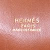 Hermes Bolide handbag in beige canvas and brown Barenia leather - Detail D4 thumbnail