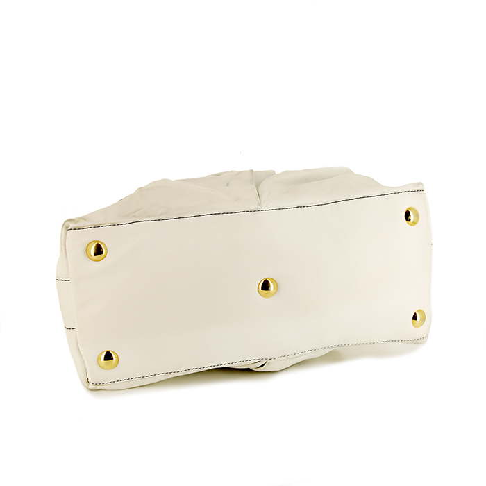 Bolso de mano Valentino Garavani en cuero blanco - Detail D4