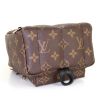 Louis Vuitton Palm Springs Backpack Mini backpack in brown monogram canvas and black leather - Detail D5 thumbnail