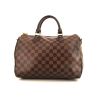 Louis Vuitton Speedy 30 handbag in ebene monogram canvas and brown leather - 360 thumbnail